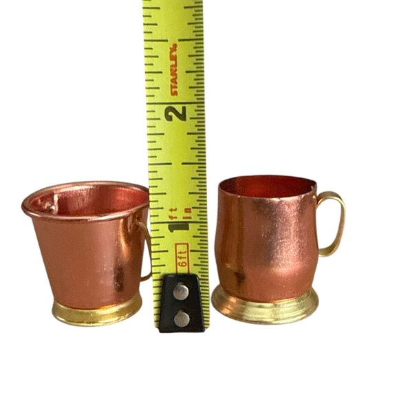 Vintage Dollhouse Mini Farm Tools & Copper Pots Lot – 2–7" – Rustic Decor - Picture 6 of 10